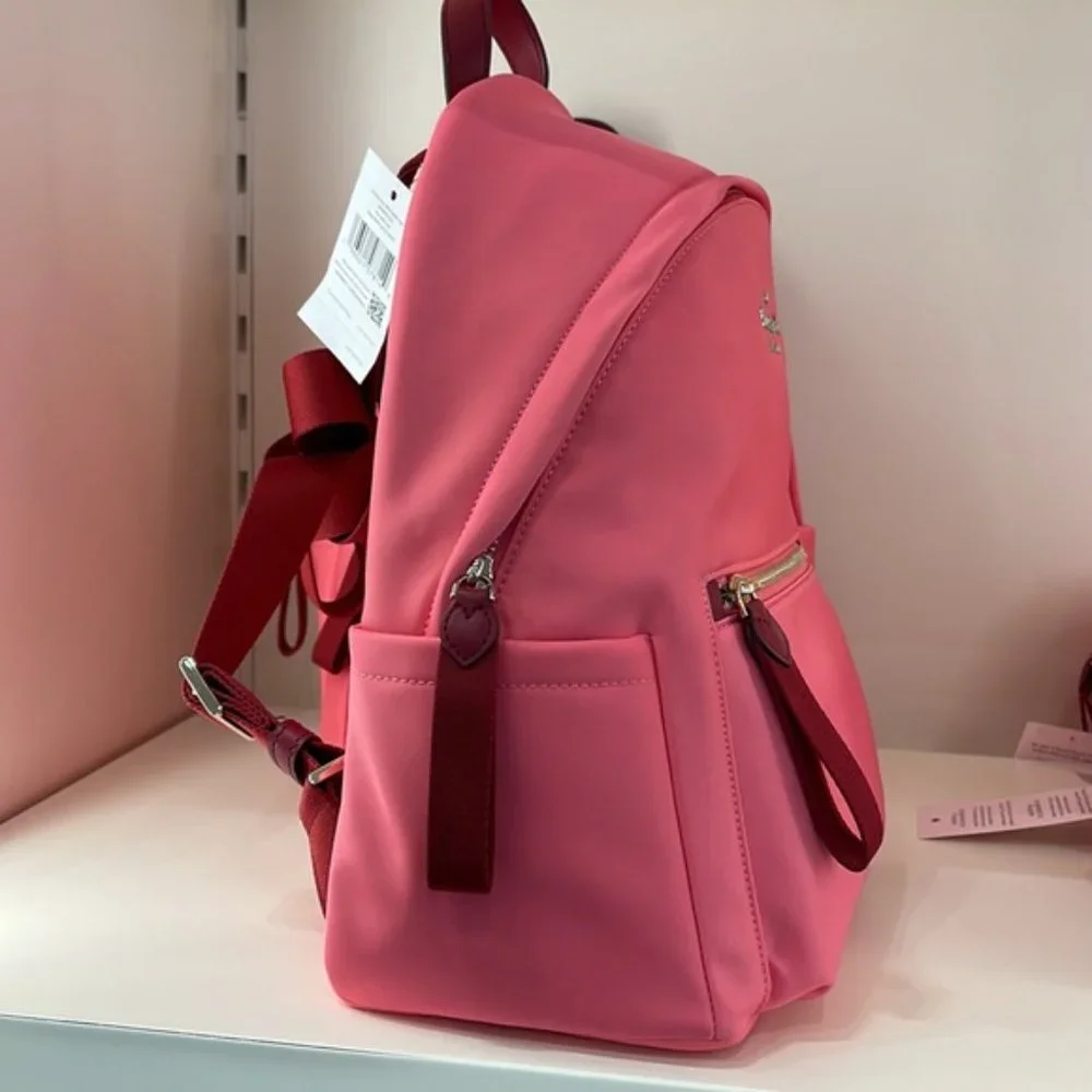 Kate Spade Chelsea Nylon Medium Backpack Deep Dahlia Pink_3
